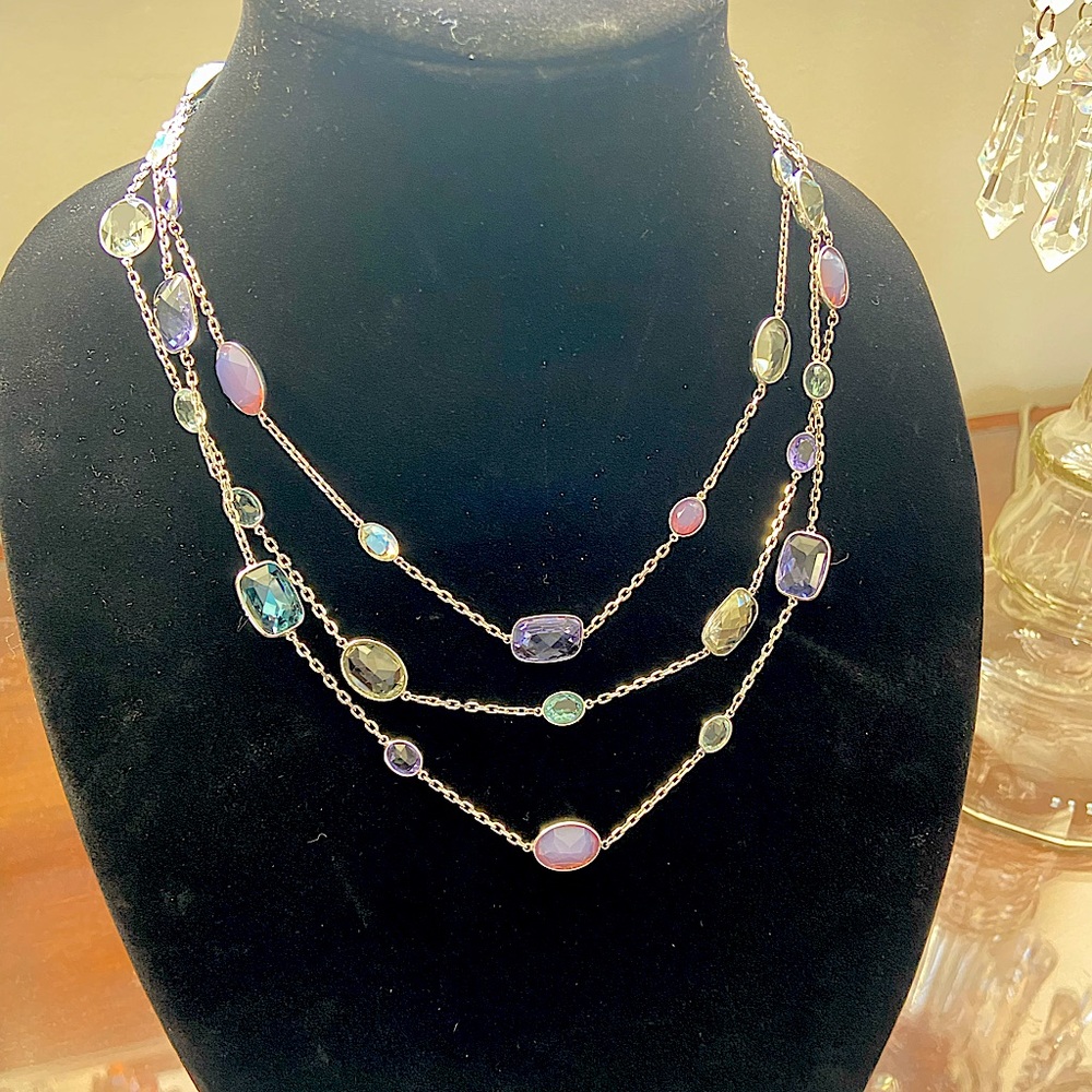 Swarovski three tier crystal necklace